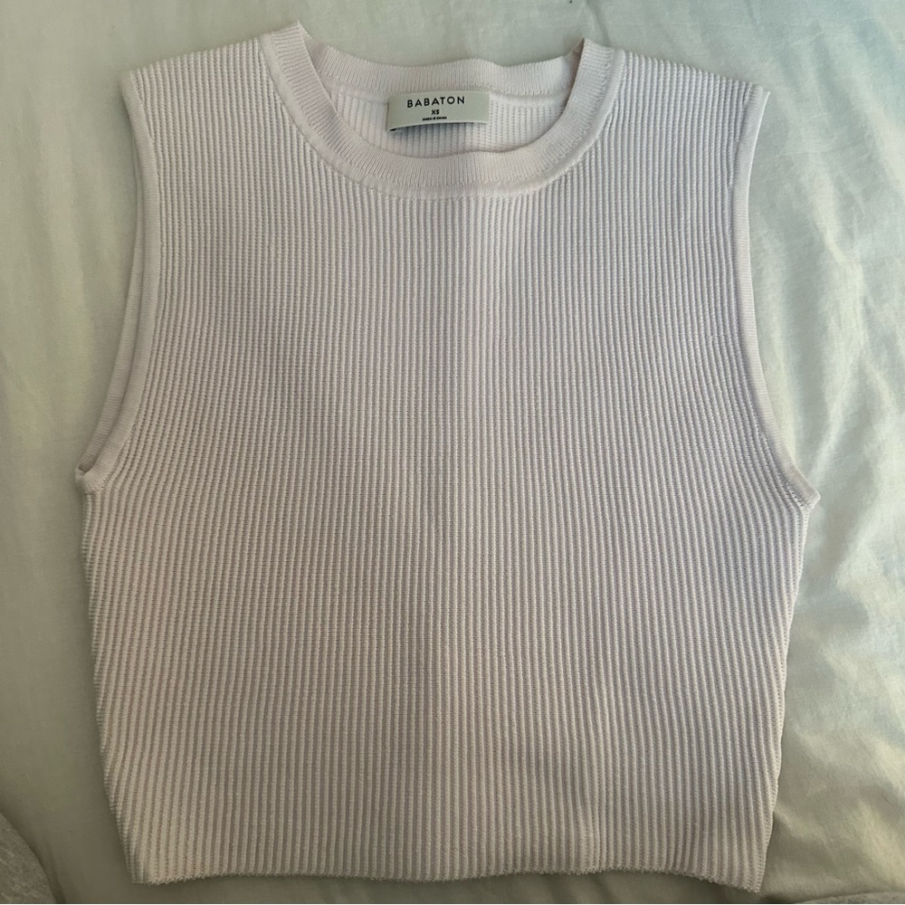 Pink Sculpt Knit Muscle Tank